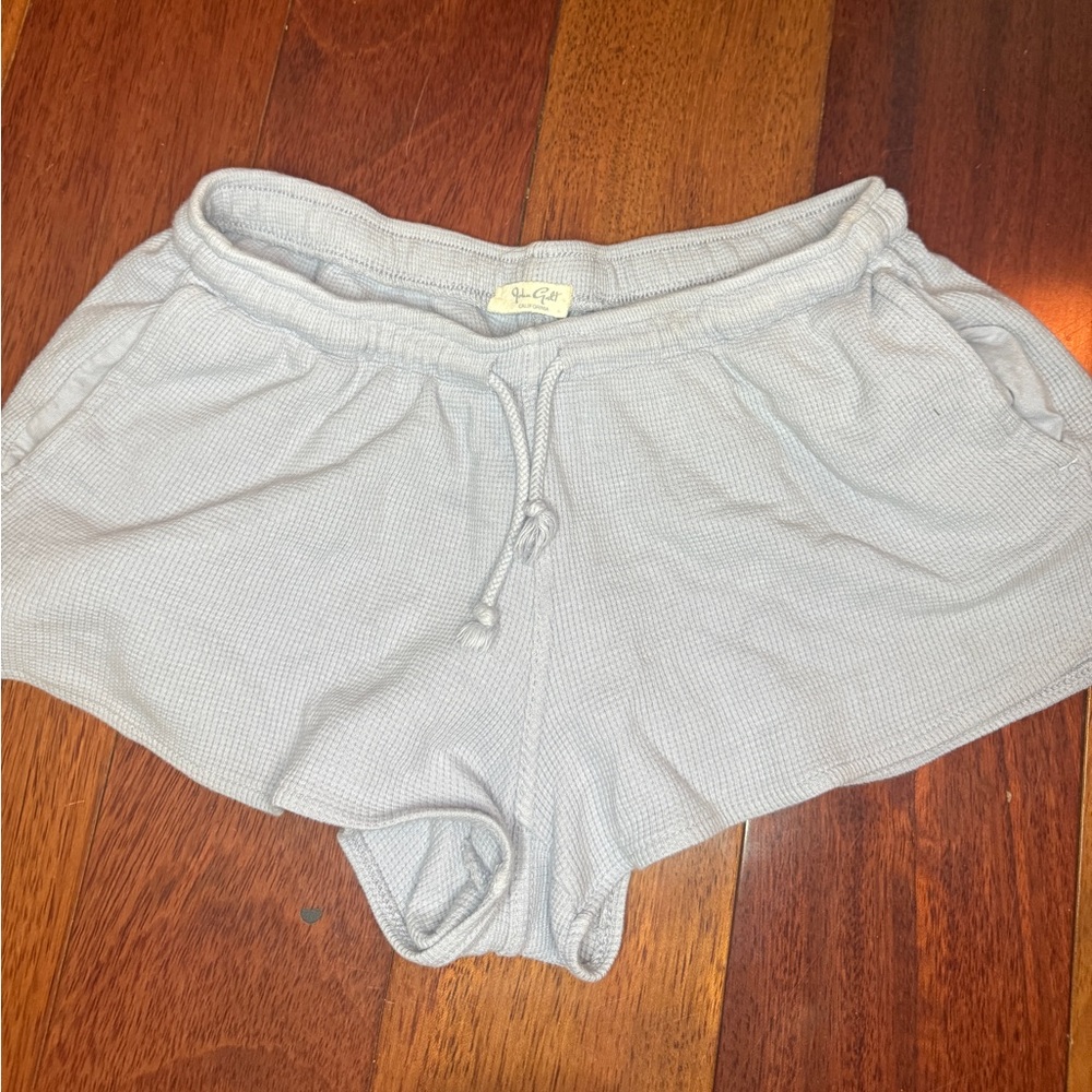 Light Gray Waffle Knit Shorts